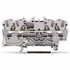 WAGO 2002-1401 - WAGO 4-Conductor Terminal Block - Gray
