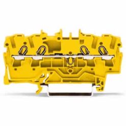 WAGO 2002-1406 - WAGO 4 CONDUCTOR RL MTD TRM BLK-TJS YEL