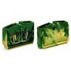 WAGO 264-327 - WAGO SINGLE BLK CENTER 2CON GREEN/YELLO