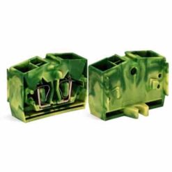 WAGO 264-337 - WAGO SINGLE END TRM BLK 4CON FIX FLG GR