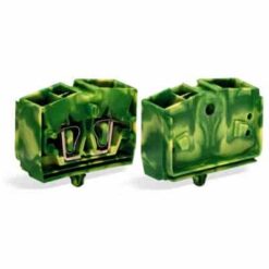 WAGO 264-347 - WAGO SINGLE TRM BLK W/MTG FT GRN/YLL