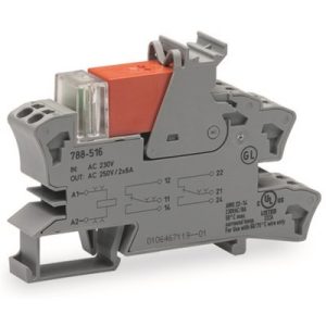 WAGO 788-516 - WAGO DPDT RELAY & SOCKET, 230VAC